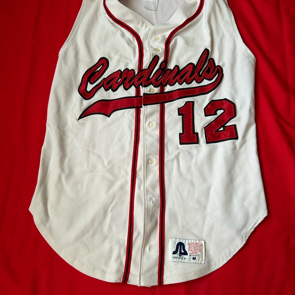 Russell Athletic White and Red Cardinals Jersey